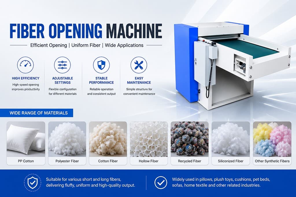Fibre Opening Machine High Efficiency Fiber Opener For Sale