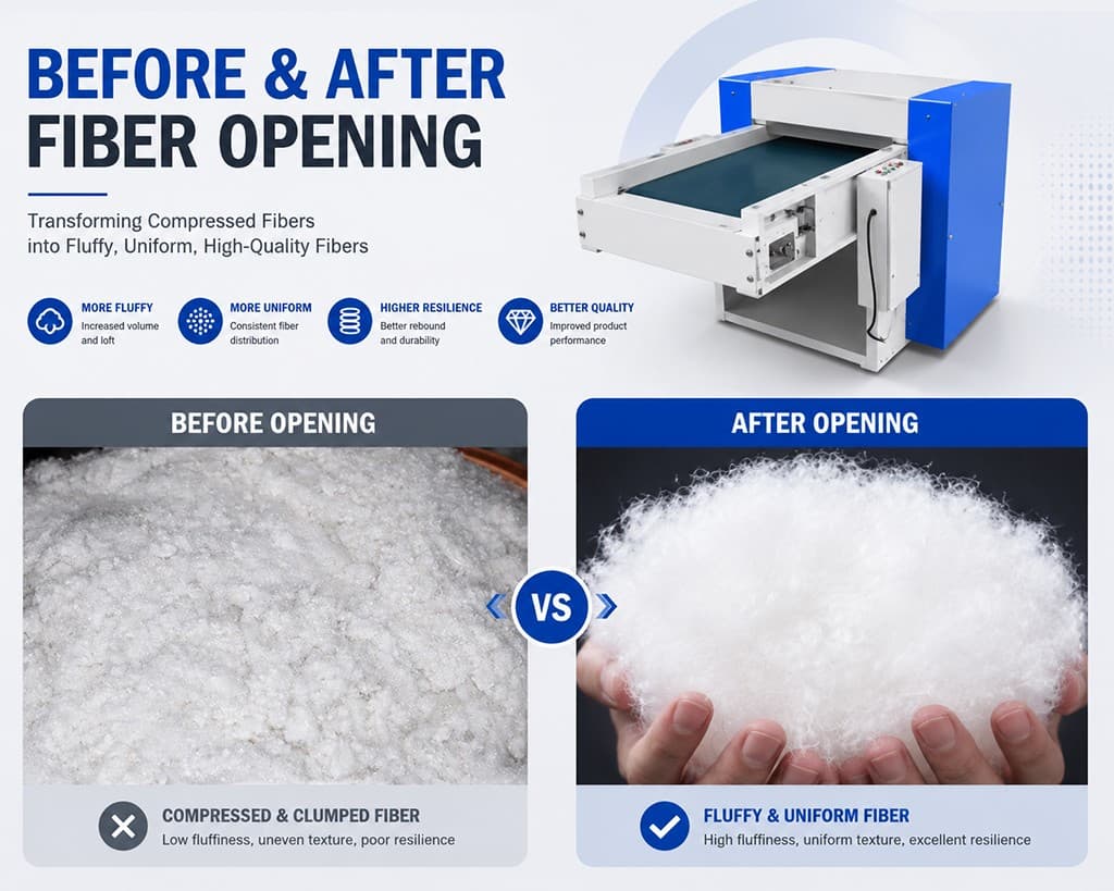 Polyester Fiber Opening Machine Polyester Fiber Opening Machine Household Compact Fiber Opener Supplier