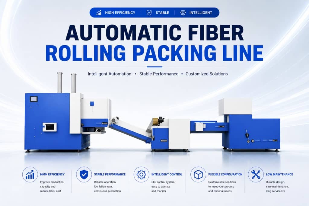 Cushion Roll Packing Machine Cushion Roll Packing Machine Well Distributed Fiber Pillow Filling Line