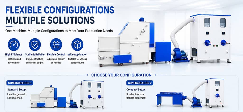 Pp Fiber Toy Filling Machine Soft Doll Cotton Charging Machine Supplier