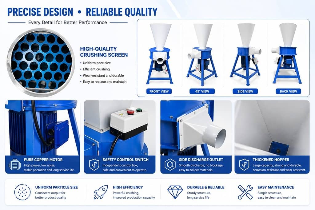 Foam Crusher Machine Low Maintenance Foam Scraps Shredding Machine