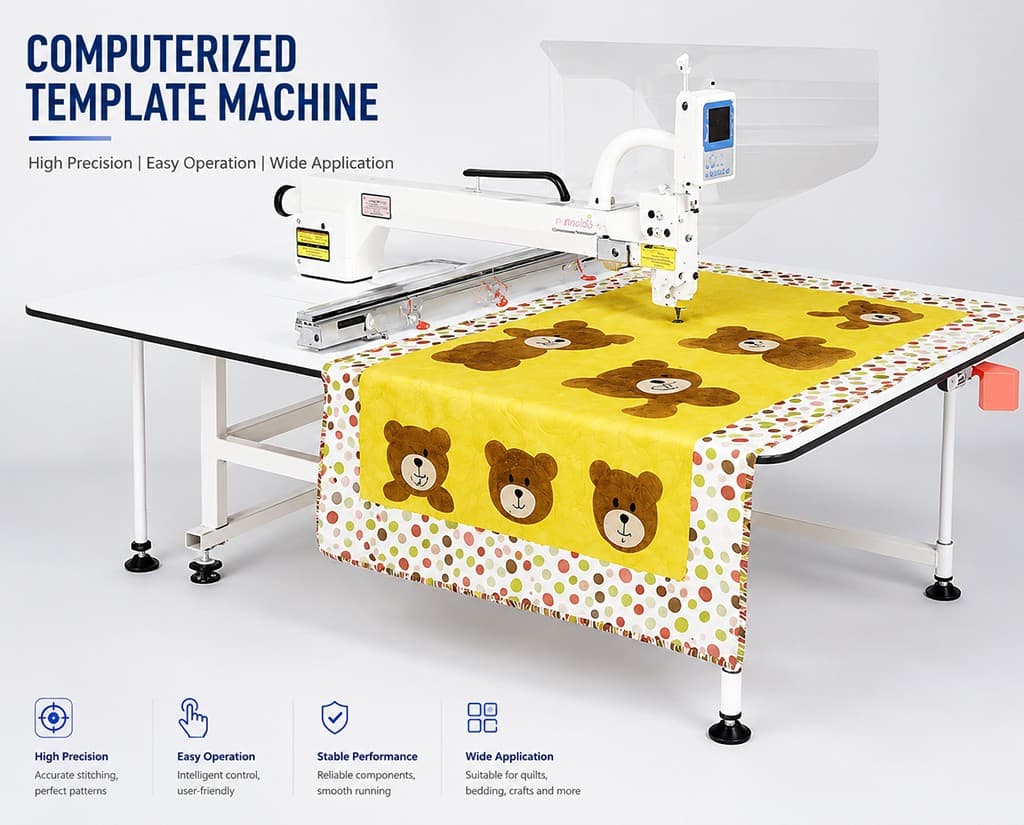 Leather Template Sewing Machine Low Noise Template Guided Sewing Machine