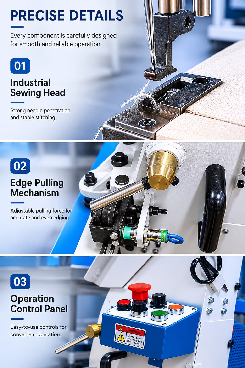 Tape Edge Sewing Machine Long Lasting Tape Edge Sewing Machine For Mattress