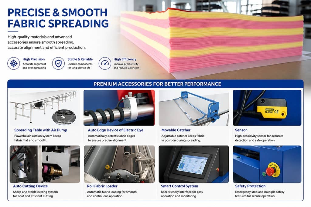 Computerized Fabric Spreading Machine Industrial Fabric Spreader Machines 
