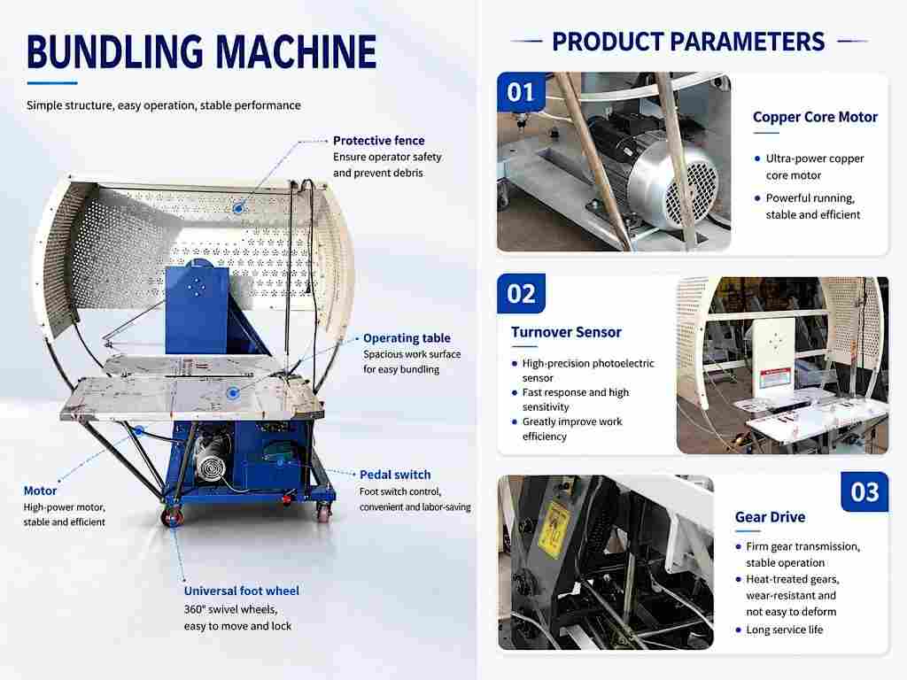 Bundle Tie Machine Continuous Working Carton Strapping Machine