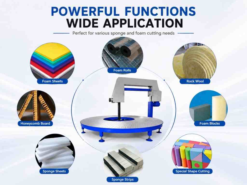 Sponge Circular Cutting Machine Band Knife Circular Polyurethane Foam Cutter