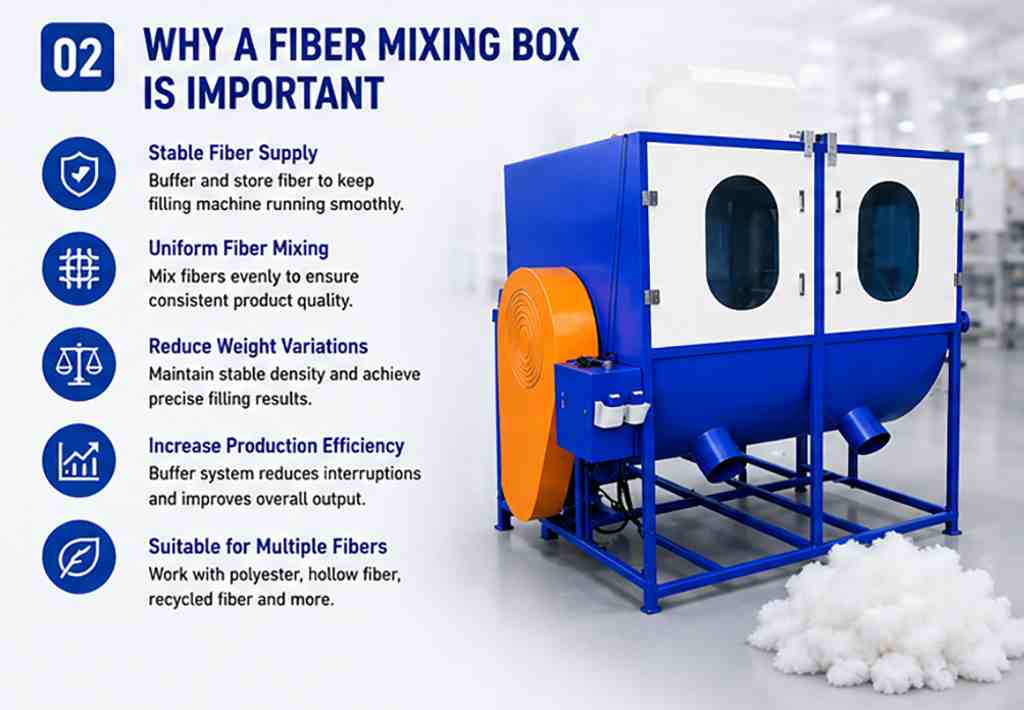 What Is The Function Of A Fiber Mixing Box In Pillow And Stuffed Toy Production Lines?
