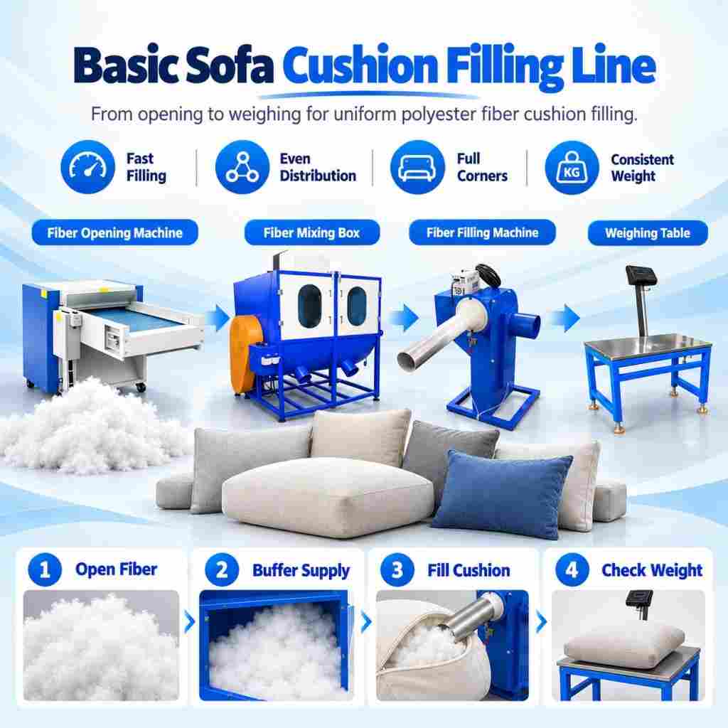 Cushion Stuffing Machine Sofa Cushion Filling Machine