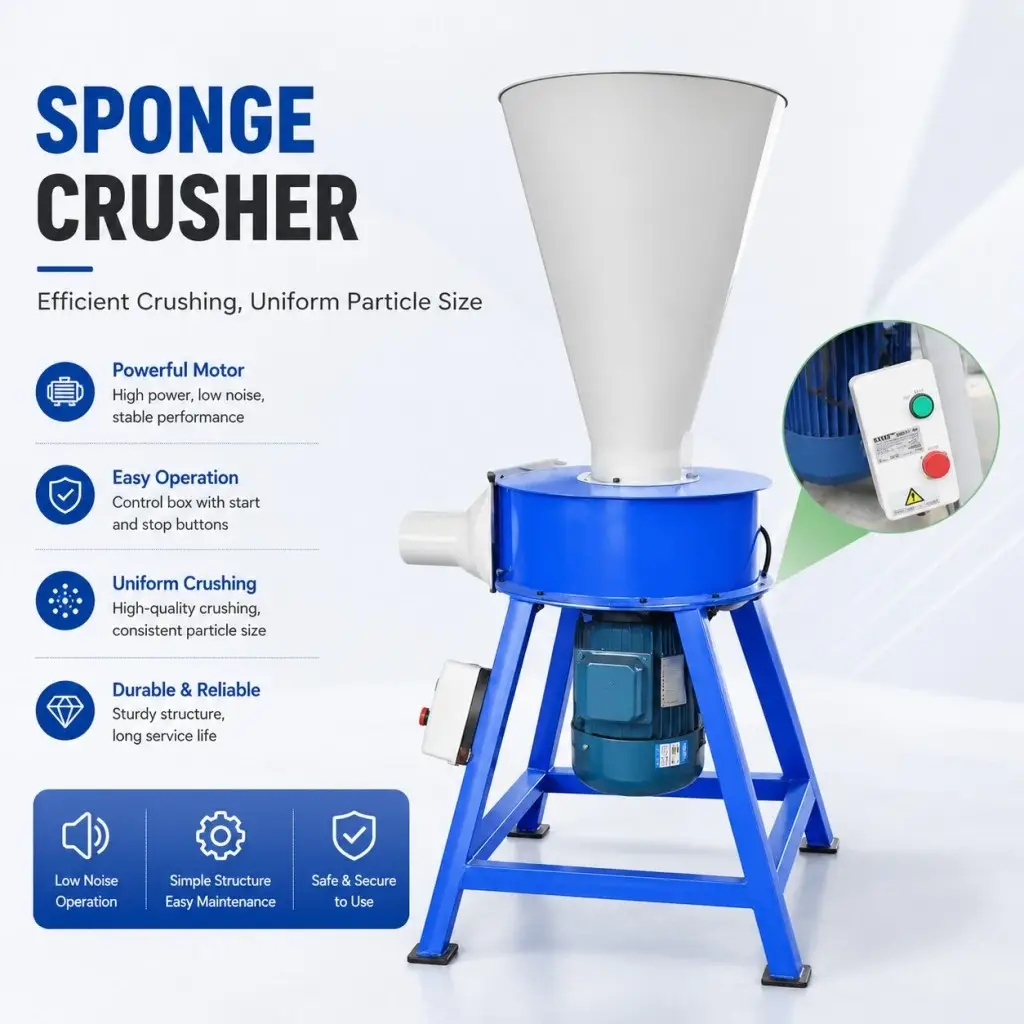 Foam Shredding Machine High Quality Sponges Crusher Breaker Machine Foam Shredding Machine High Quality Sponges Crusher Breaker Machine