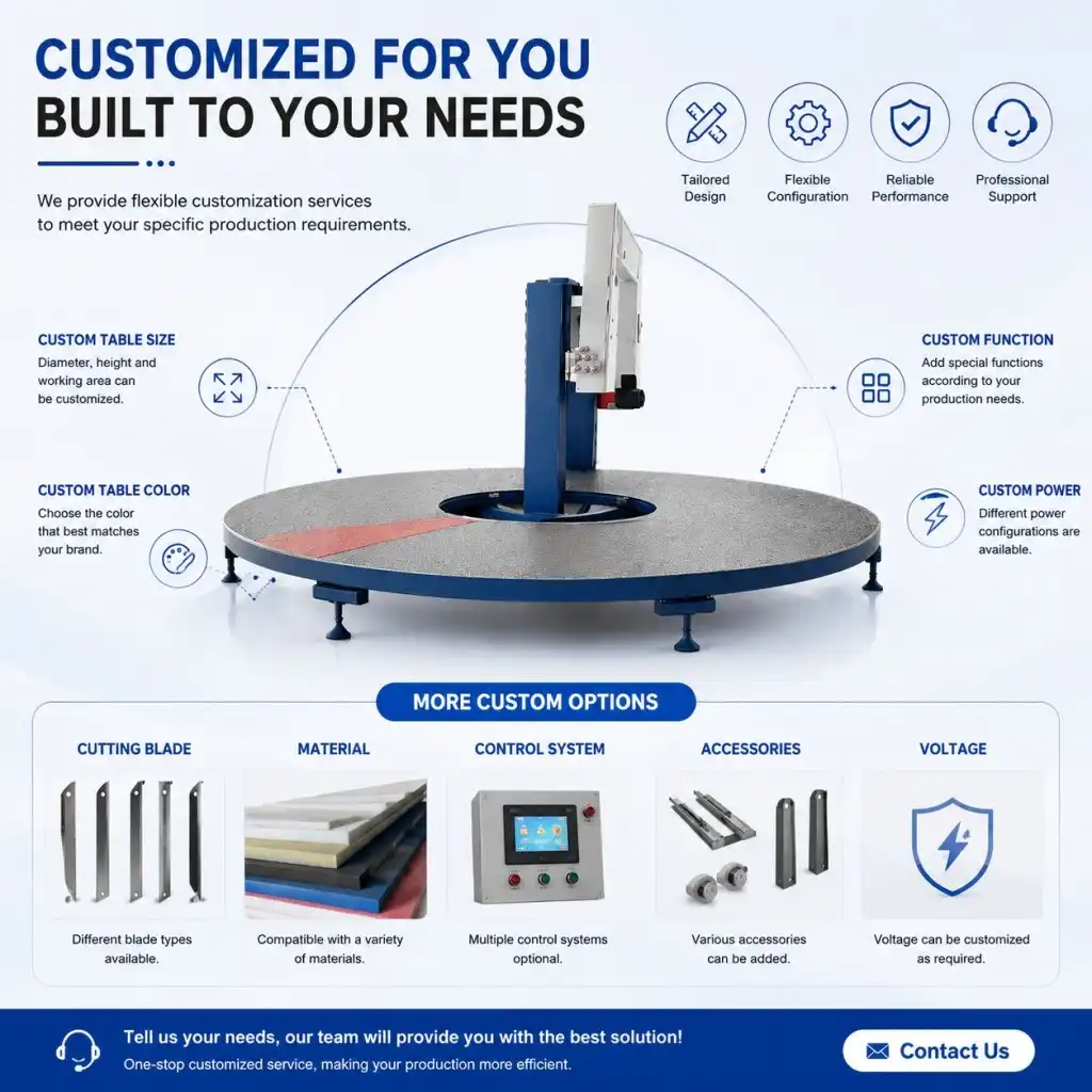 Round Foam Cutting Machine High Speed Foam Vertical Circular Cutter Price Round Foam Cutting Machine High Speed Foam Vertical Circular Cutter Price